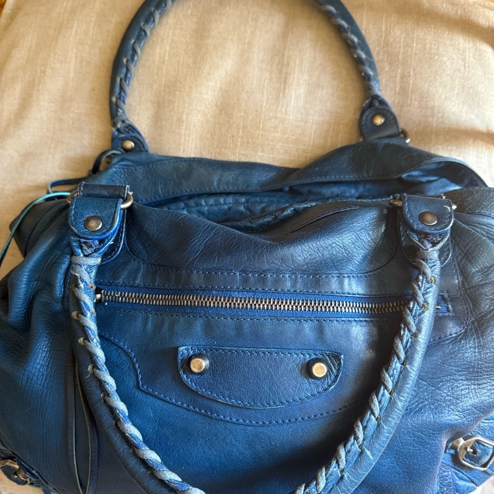 BALENCIAGA 2004 Dark Turquoise Purse (Moto City), Rare Color/HTF - Picture 8 of 16